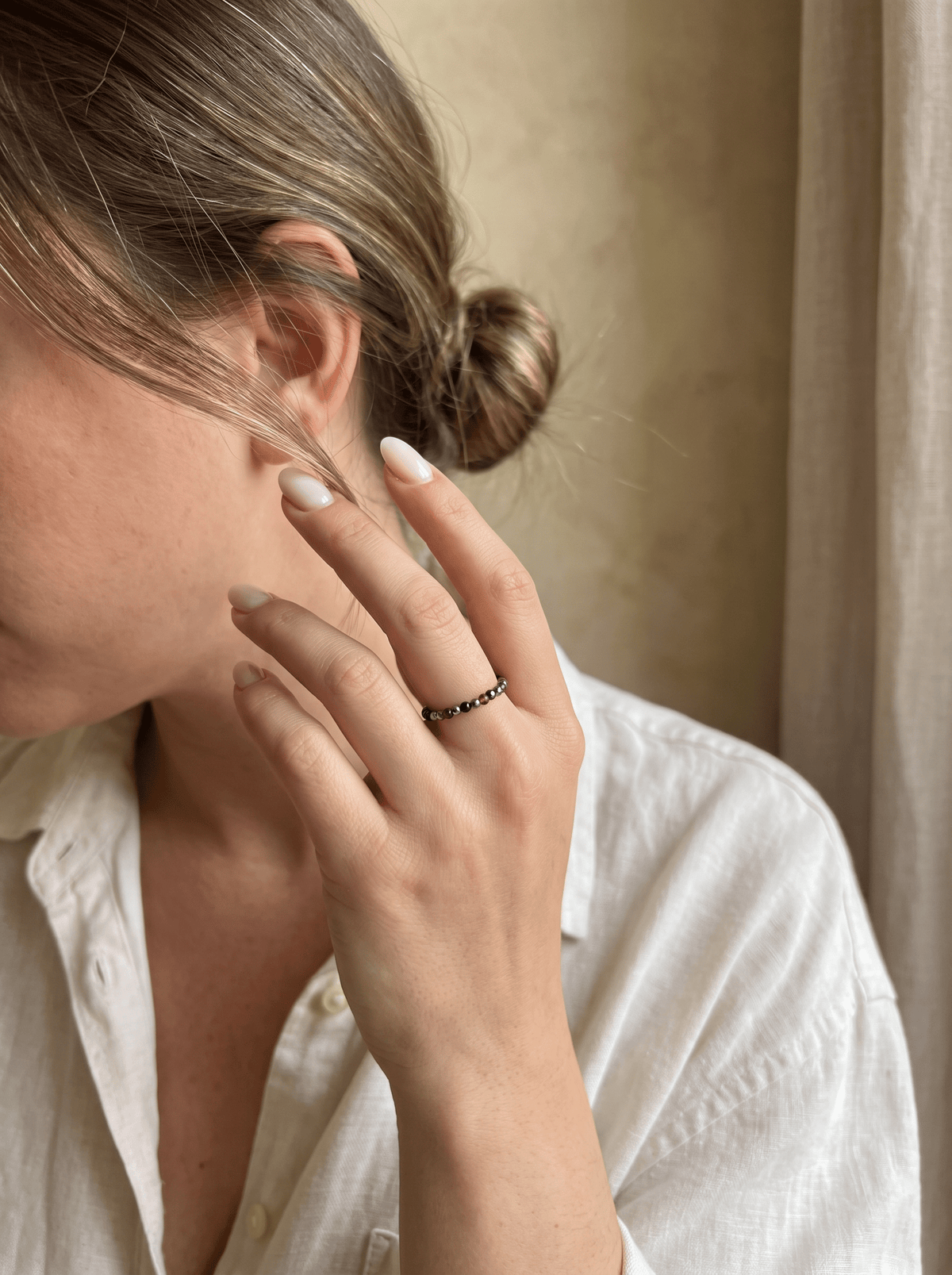 Bague Deep – Obsidienne & Jaspe Purple - Joia Bijou