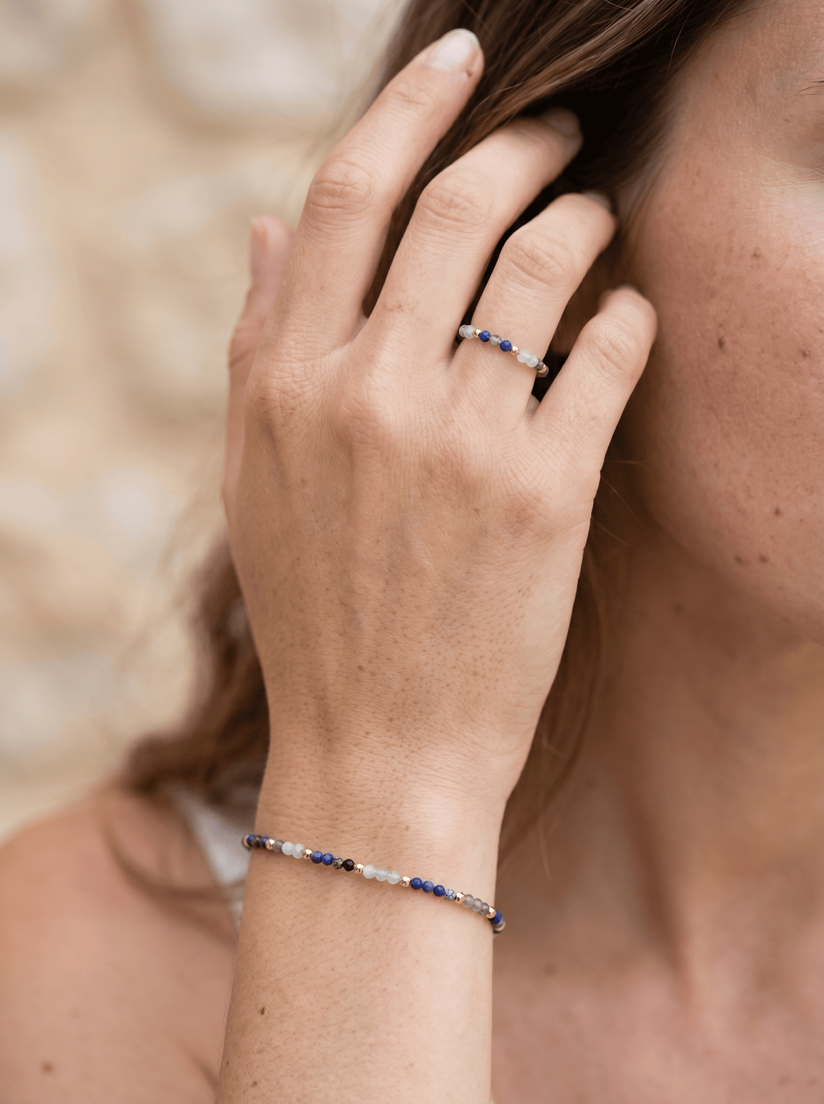Bague Happiness – Lapis Lazuli & Aigue - Marine - Joia Bijou