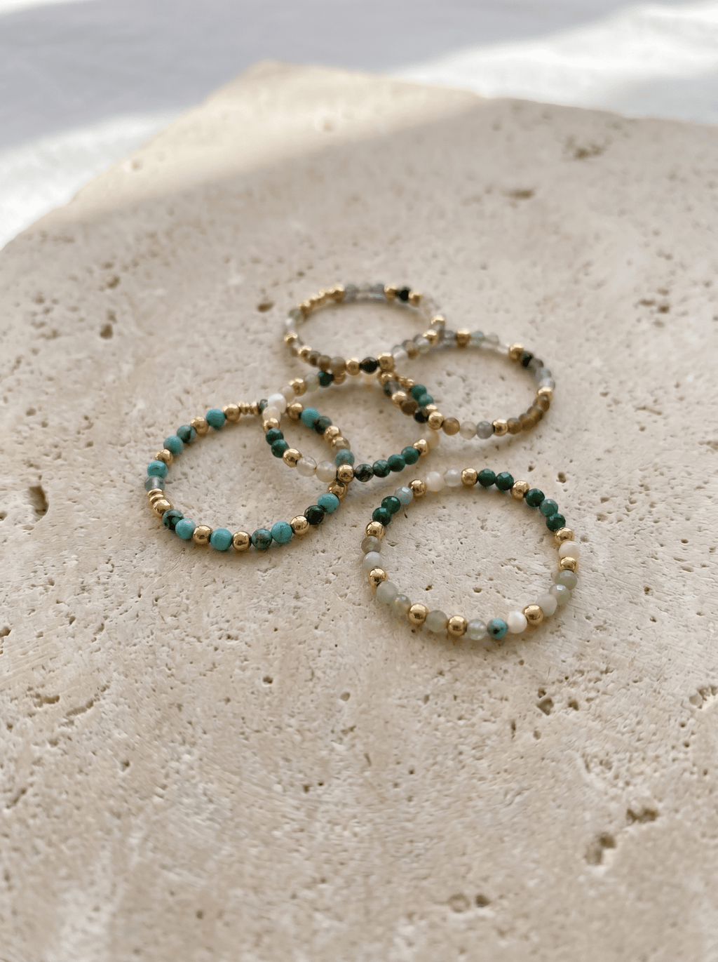 Bague Lucky - Malachite & Nacre - Joia Bijou