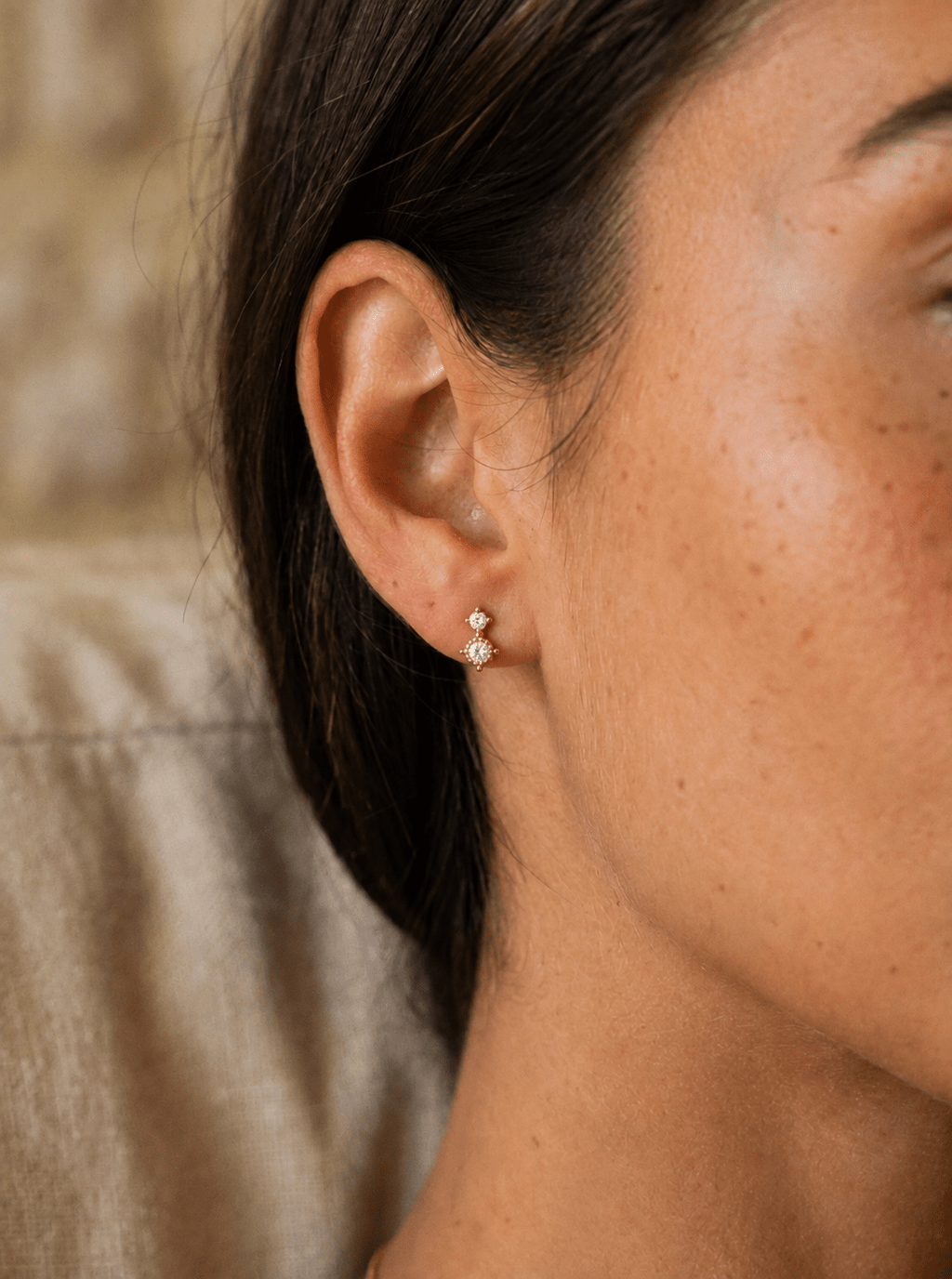 Boucle d’Oreille Kate Dorée – Plaqué Or 750/000 - Joia Bijou