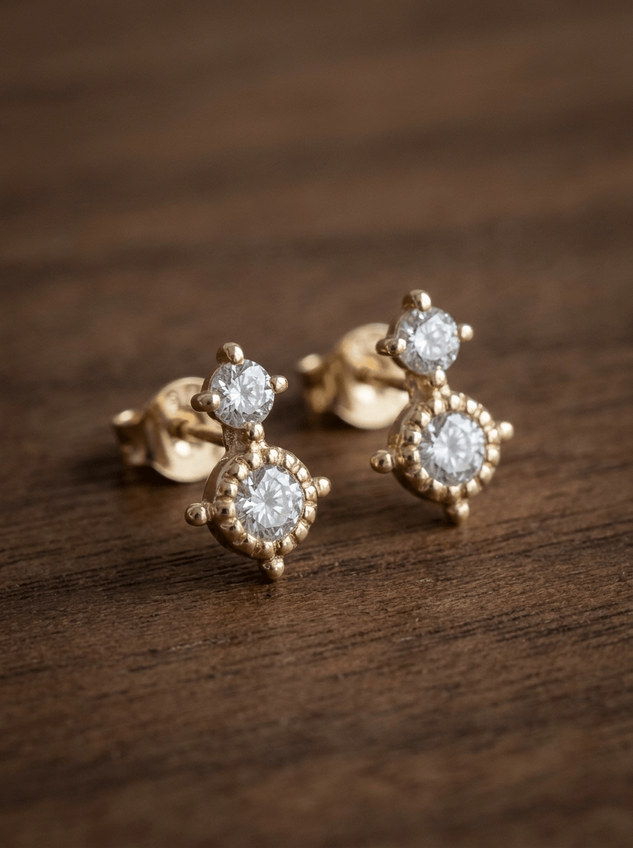 Boucle d’Oreille Kate Dorée – Plaqué Or 750/000 - Joia Bijou