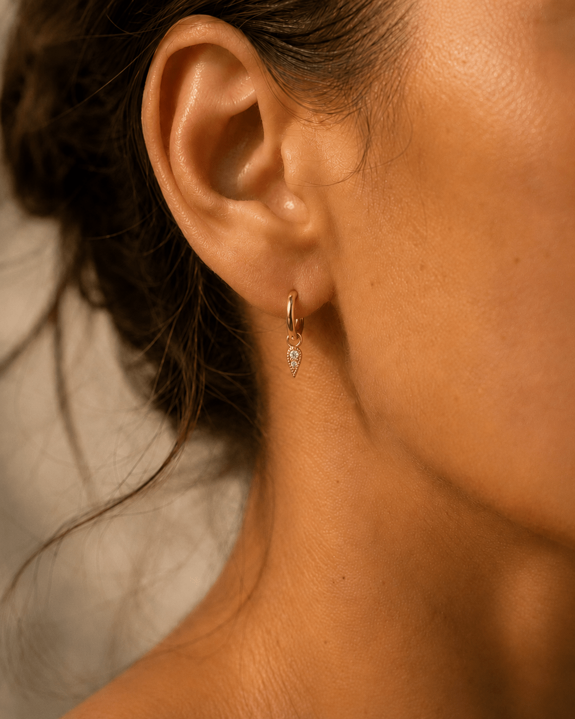 Boucle d’oreille Mini Spike – Créole Plaqué Or ou Argent 925 - Joia Bijou