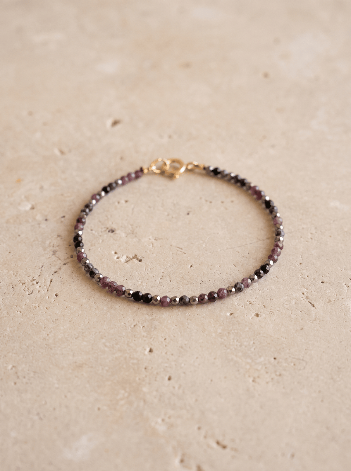 Bracelet Deep – Obsidienne & Jaspe Purple - Joia Bijou