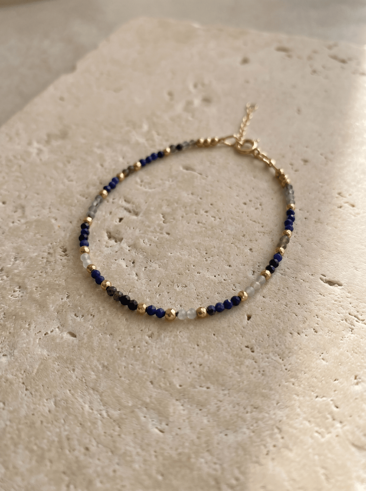 Bracelet Happiness – Lapis Lazuli & Aigue - Marine - Joia Bijou