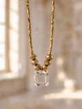 Collier Claire — Cristal de roche & hématites - Joia Bijou