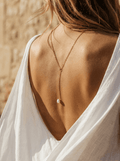 Collier Cravate Ma Perle - Gold Filled 14k et Perle de Culture - Joia Bijou