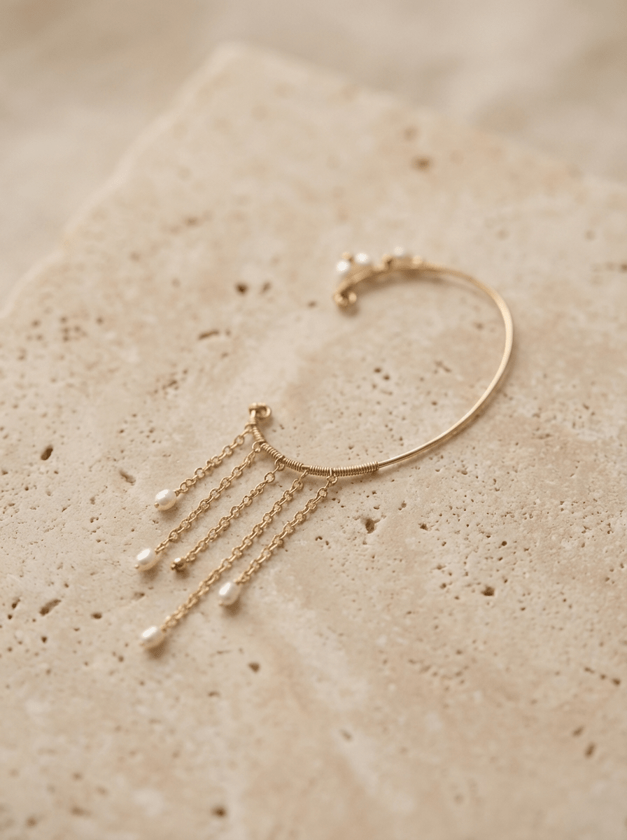 Cuff Bijou d'oreille Rain - Gold Filled 14k - Joia Bijou