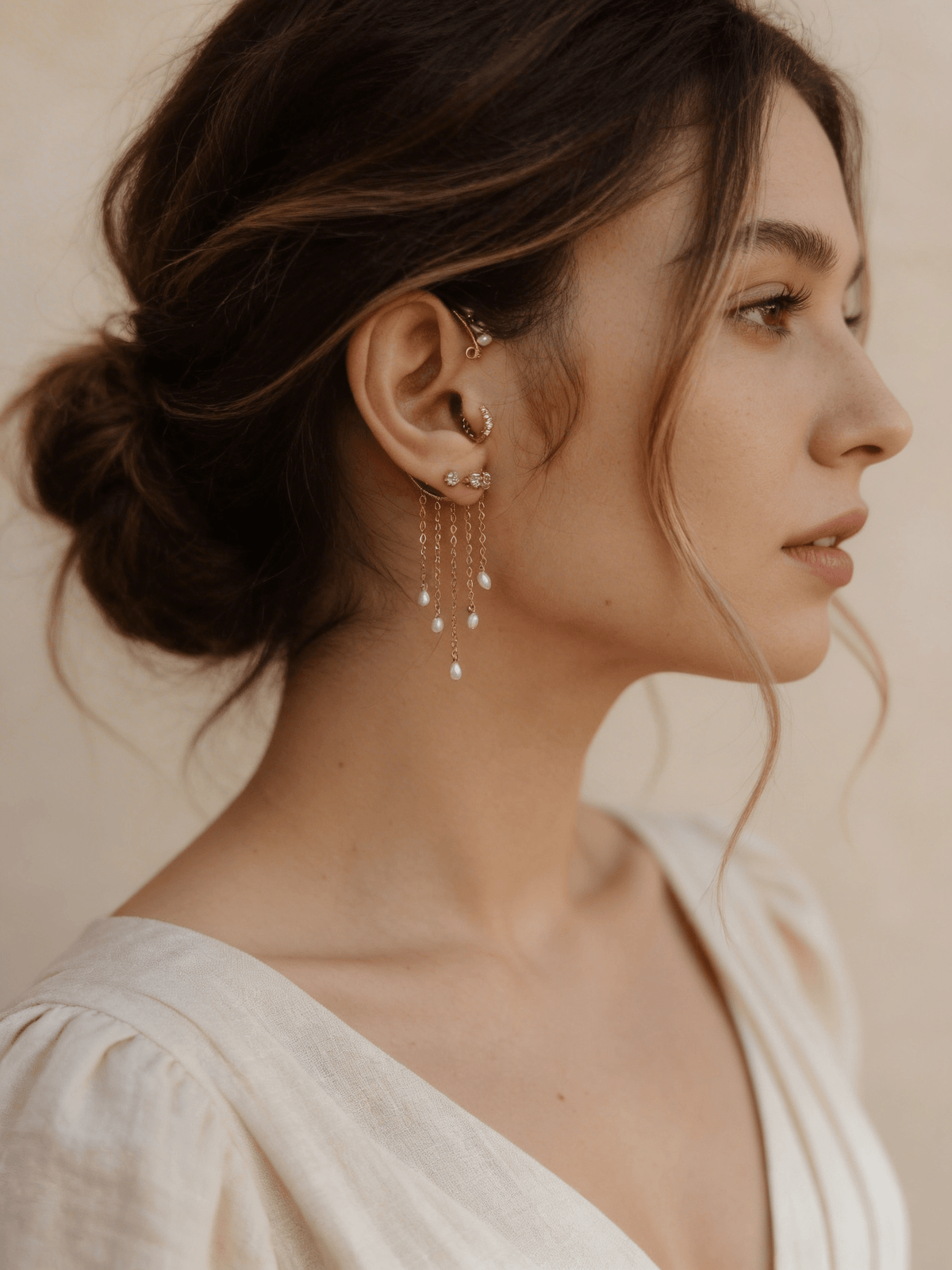 Cuff Bijou d'oreille Rain - Gold Filled 14k - Joia Bijou