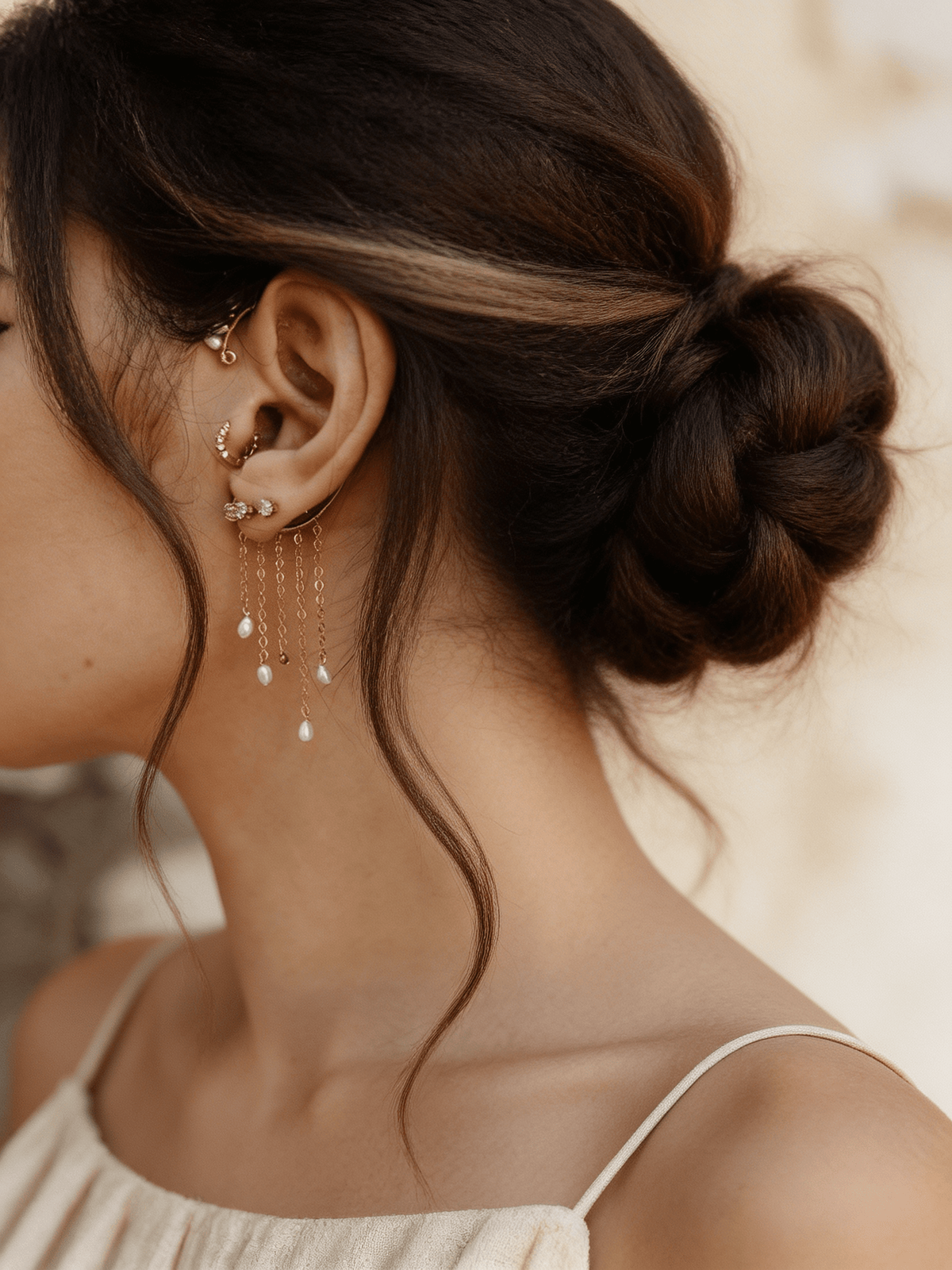 Cuff Bijou d'oreille Rain - Gold Filled 14k - Joia Bijou